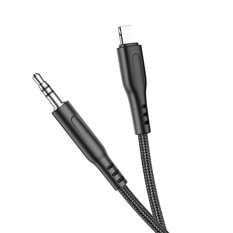 Câble audio Lightning vers prise Mael Aux 3,5 mm (1 m) Câble audio Lightning vers prise Mael Aux 3,5 mm (1 m)